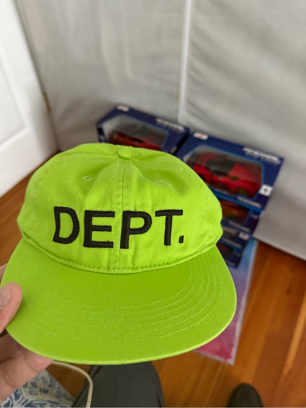 Gallery Dept Logo Embroidered Neon Lime Cap